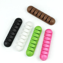 Adhesive Clip Silicone Management Clips Organizer for Table Plastic Reusable Wrap Charging Cable Holder